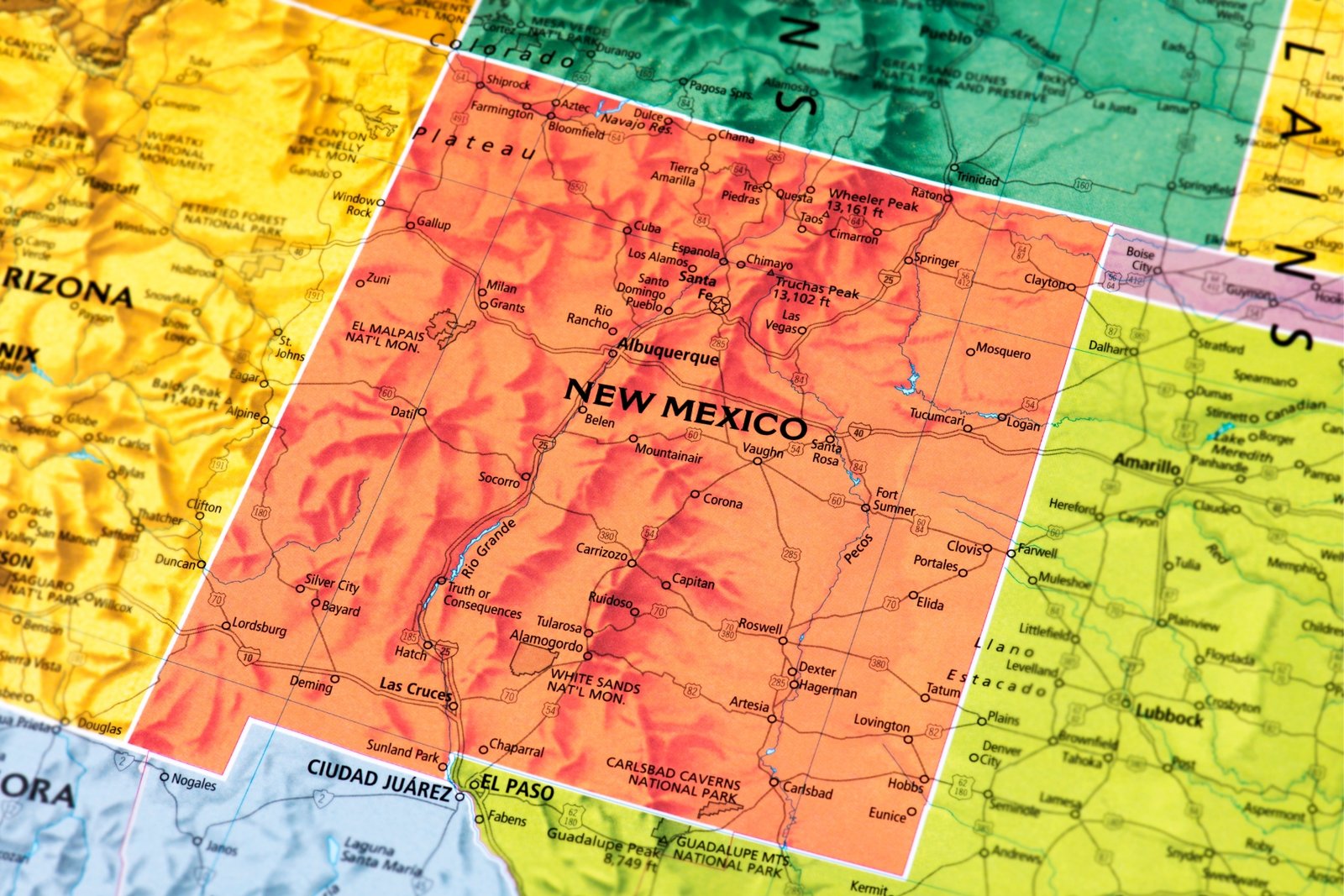 New Mexico state map